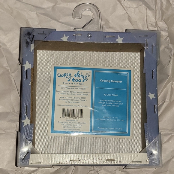 Cycling Monster Art Canvas for Kids - Picture 2 of 2